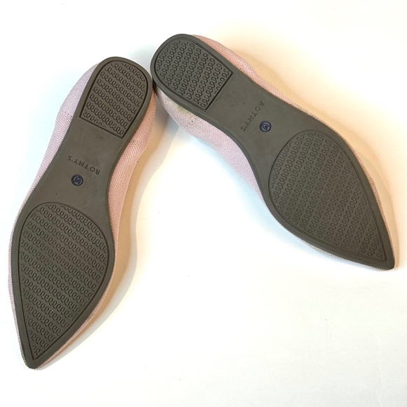 ROTHY's The Point - Light Pink w Blue accent - recycled washable material 9.5 - Picture 7 of 13